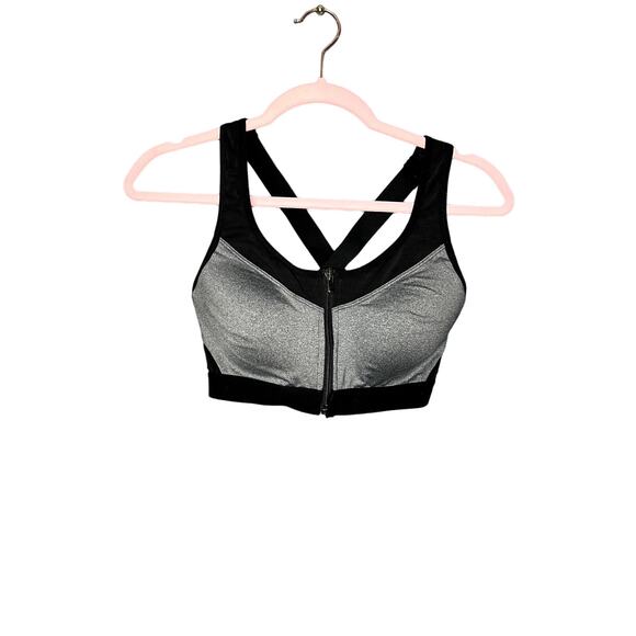 Avia Small A-C Zip up Front Built in Padding Sports Bra - Picture 1 of 7